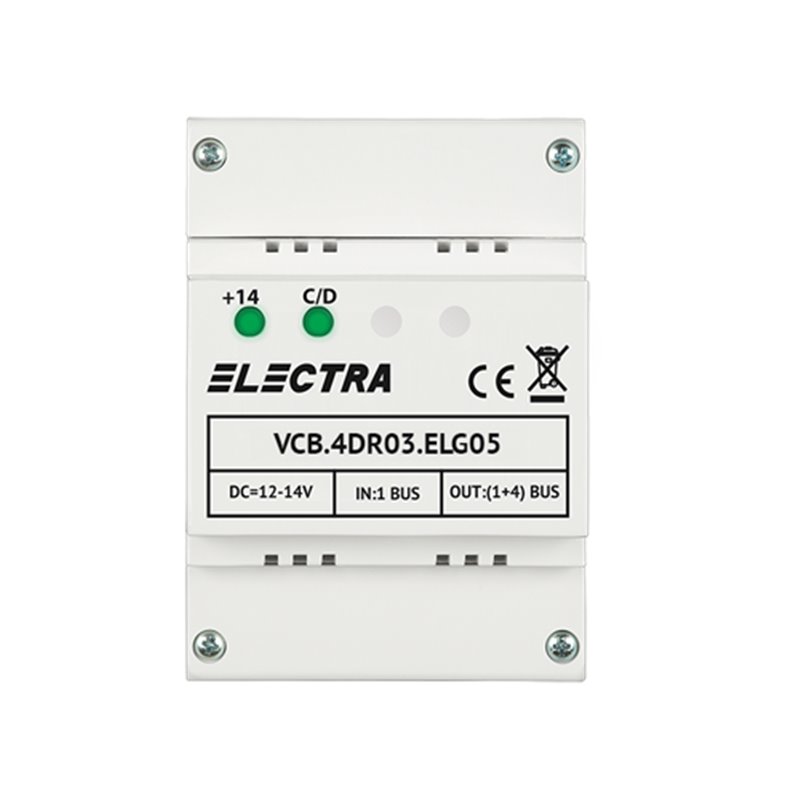 Doza derivatie video 4 iesiri pentru EXPERT, G3 - ELECTRA VCB.4DR03.ELG05 Doza derivatie video 4 iesiri pentru EXPERT, G3 - ELECTRA VCB.4DR03.ELG05