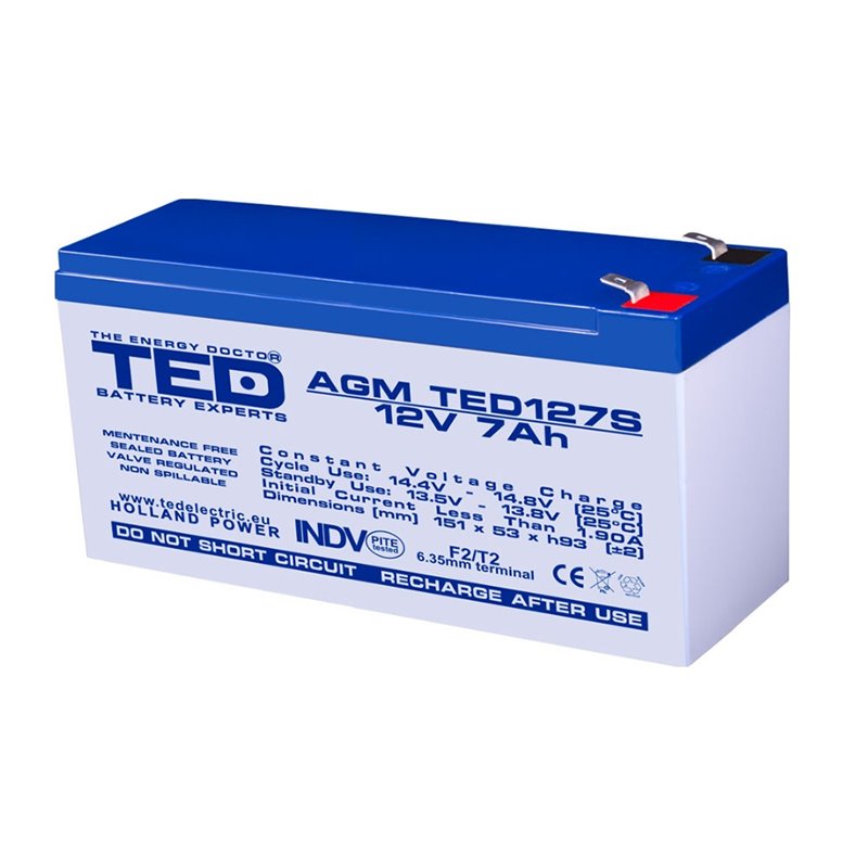Acumulator AGM TED127SF2 12V 7Ah