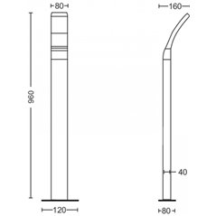 Exterior LED lighting pole Philips Splay