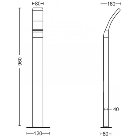 Exterior LED lighting pole Philips Splay