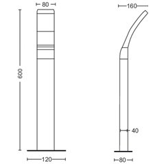 Exterior LED lighting pole Philips Splay