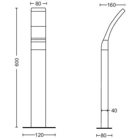 Exterior LED lighting pole Philips Splay