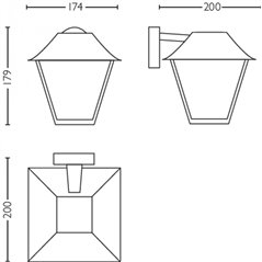Outdoor lighting lantern Philips Alpengl