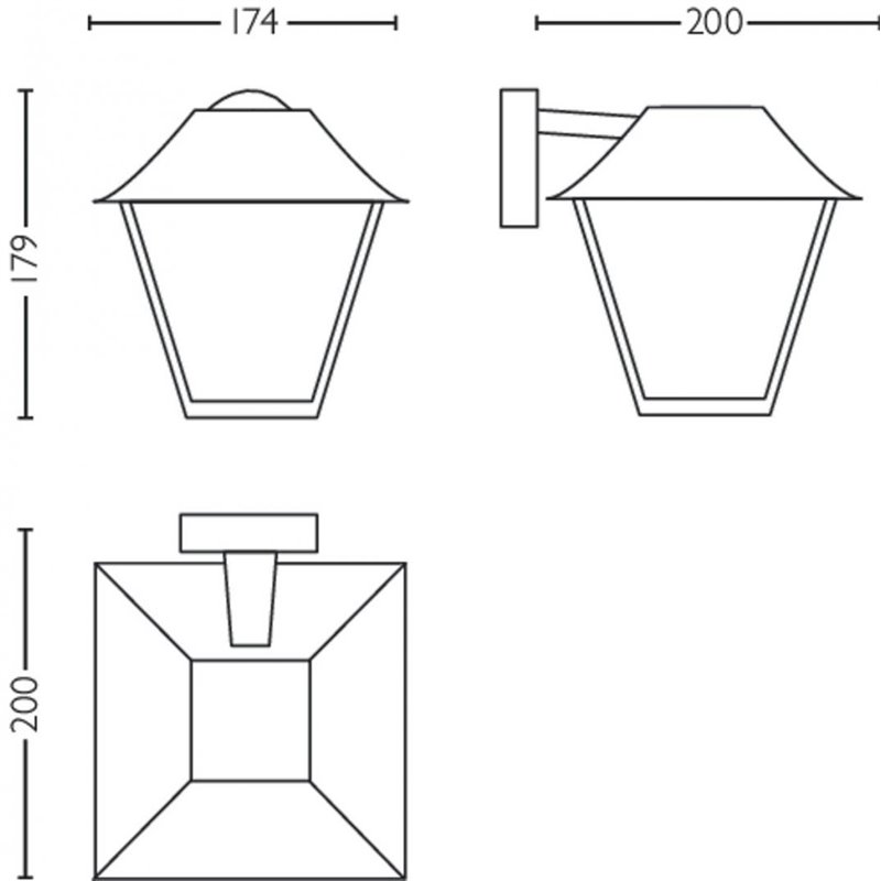 Outdoor lighting lantern Philips Alpengl