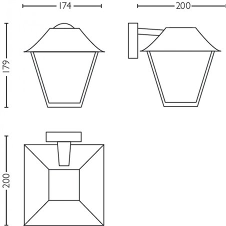 Outdoor lighting lantern Philips Alpengl