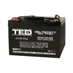 BATERIE GEL TED1277M6 12V 77Ah