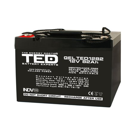 BATERIE GEL TED1282M6 12V 82Ah
