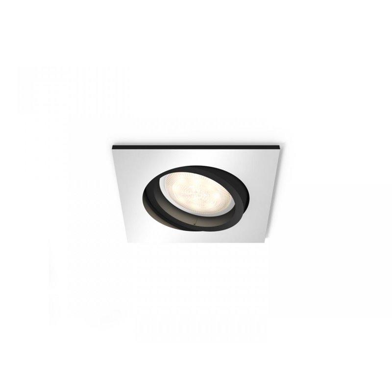Milliskin Hue recessed S. aluminium 1x5W