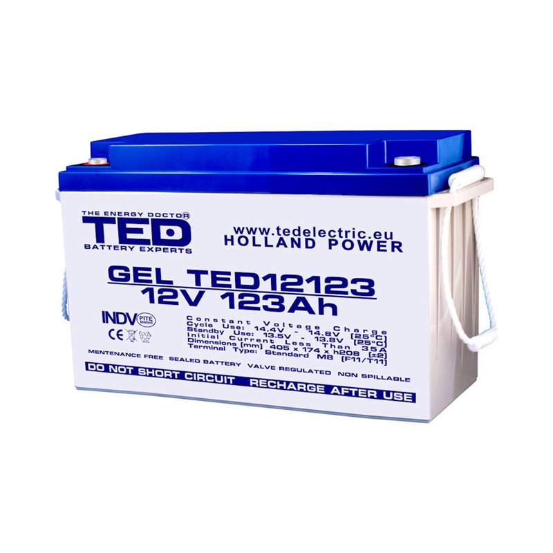 BATERIE GEL TED12123M8 12V 123Ah BATERIE GEL TED12123M8 12V 123Ah
