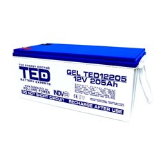 BATERIE GEL TED12205M8 12V 205Ah
