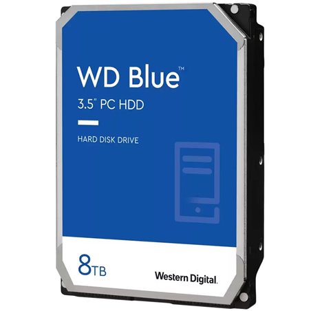HDD Desktop WD Blue CMR (3.5'', 8TB, 128MB, 5640 RPM, SATA 6Gbps)