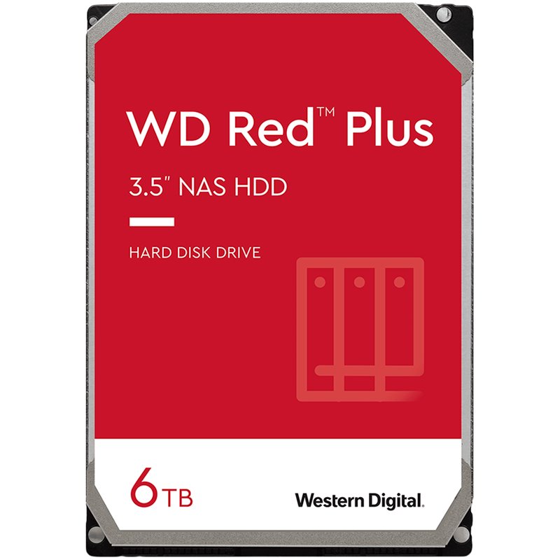 HDD NAS WD Red Plus CMR (3.5'', 6TB, 128MB, 5640 RPM, SATA 6Gbps, 180TB/year) HDD NAS WD Red Plus CMR (3.5'', 6TB, 128MB, 5640 RPM, SATA 6Gbps, 180TB/year)