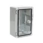 Cutie distributie IP65 din ABS gri, usa transparenta, placa metalica, 200x300x130 mm PP3011 Cutie distributie IP65 din ABS gri, usa transparenta, placa metalica, 200x300x130 mm PP3011