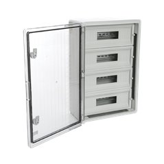 Cutie modulara IP65 din ABS gri, usa transparenta, 2 x 9 module, 250x350x150 mm PP3112