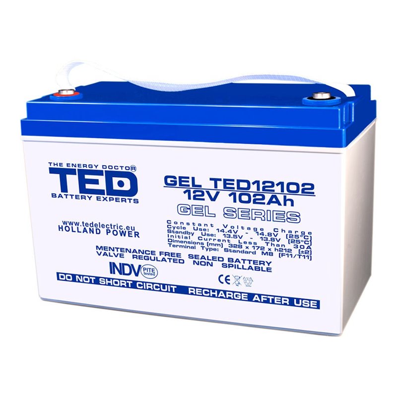 BATERIE GEL TED12102M8 12V 102Ah BATERIE GEL TED12102M8 12V 102Ah