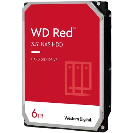 HDD NAS WD Red SMR (3.5'', 6TB, 256MB, 5400 RPM, SATA 6Gbps, 180TB/year)