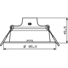 Spot LED incastrat Philips Meson, 5.5W,