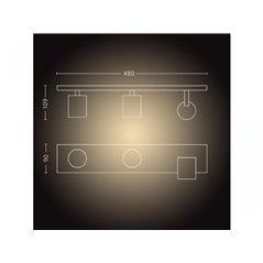 Runner Hue bar/tube white 3x5W 230V