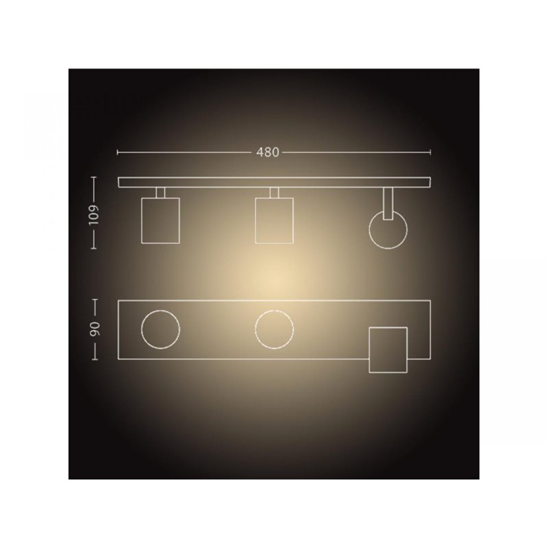 Runner Hue bar/tube white 3x5W 230V
