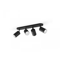 Fugato plate/spiral black 4x5.7W 240V