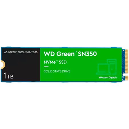 SSD WD Green SN350 1TB M.2 2280 PCIe Gen3 x3 NVMe QLC, Read/Write: 3200/2500 MBps, IOPS 300K/400K, TBW: 100