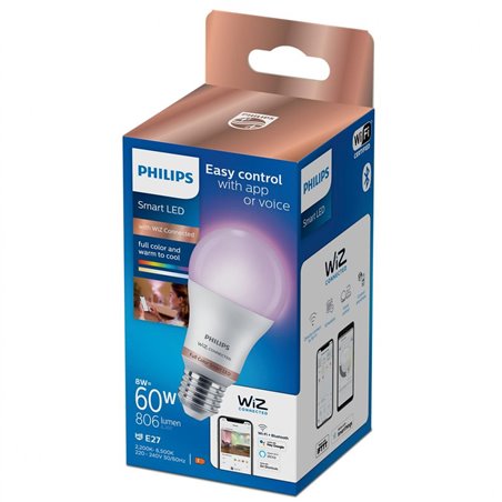 Bec LED RGB inteligent Philips, Wi-Fi, B