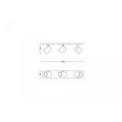 Argenta plate/spiral white 3x5.7W 240V