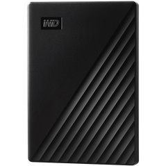 HDD Extern WD My Passport 1TB, 256-bit AES hardware encryption, Backup Software, Slim, USB 3.2 Gen 1 Type-A up to 5 Gb/s, Black