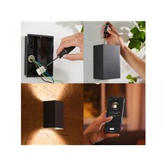 Resonate Hue WACA wall lantern black 2x8