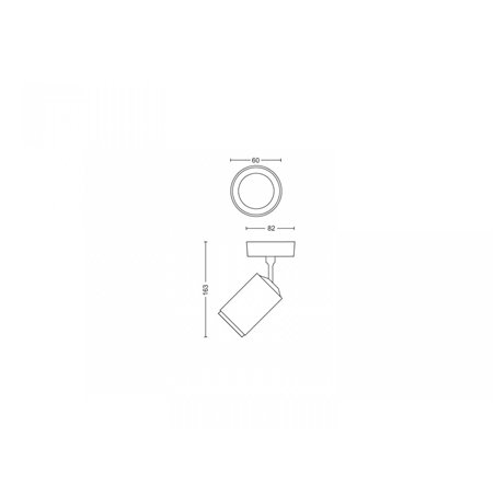 Fugato single spot white 1x5.7W 240V