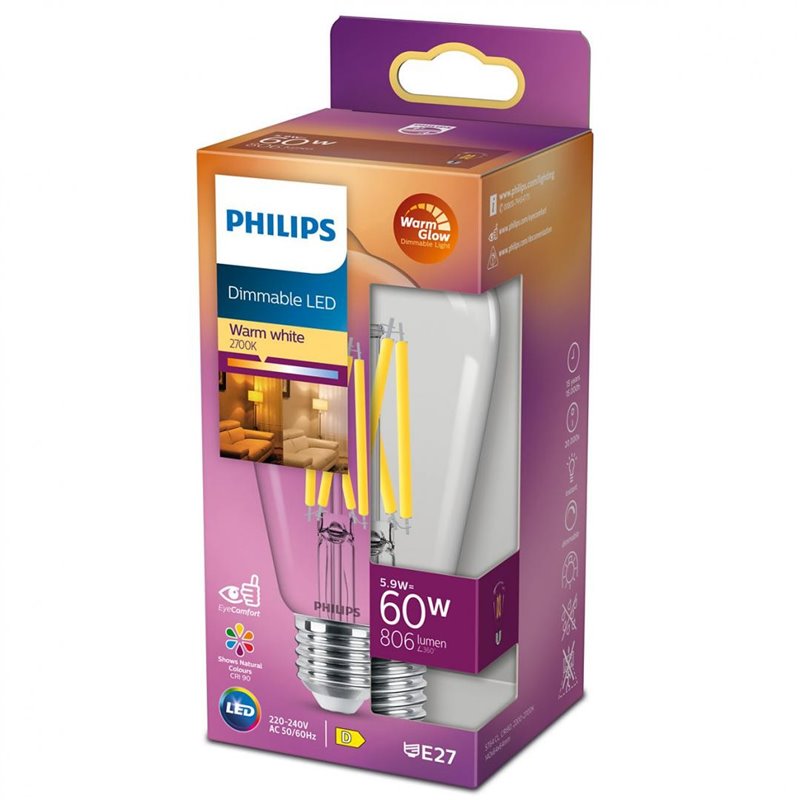 Bec LED Philips Classic ST64, putere reg