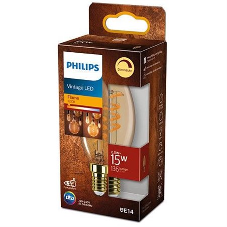 Bec LED vintage Philips Classic B35, int