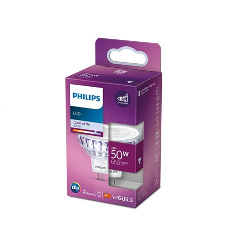 Bec LED spot Philips, GU5.3, 7W (50W), 6
