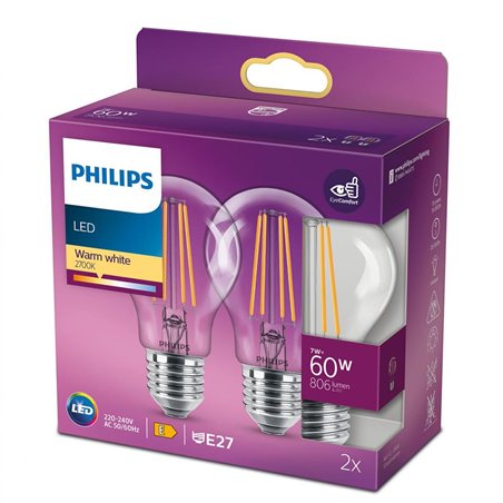 Pachet 2 becuri LED vintage Philips Clas