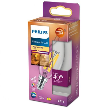 Bec LED vintage Philips Classic BA35, E1