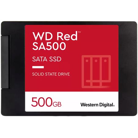 SSD NAS WD Red SA500 500GB SATA 6Gbps, 2.5", 7mm, Read/Write: 560/530 MBps, IOPS 95K/85K, TBW: 350