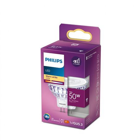 Bec LED spot Philips GU5.3, 7W (50W), 62