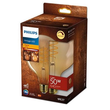 Bec LED vintage Philips G120, intensitat
