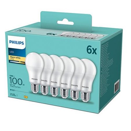 SET 6XBEC LED PHILIPS E27 A67 13W (100W)