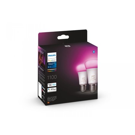 Pachet 2 becuri LED RGB inteligente Phil