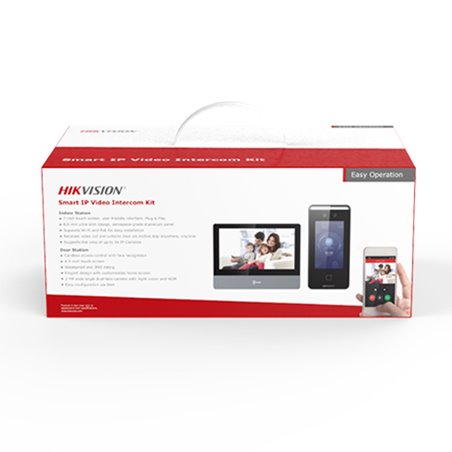 Kit videinterfon IP, detectie faciala - Hikvision DS-KIS901-P