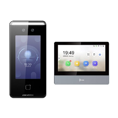 Kit videinterfon IP, detectie faciala - Hikvision DS-KIS901-P