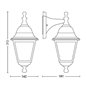 LIMA wall lantern black 1x60W 230V