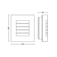 OSLO wall lantern inox 1x60W 230V