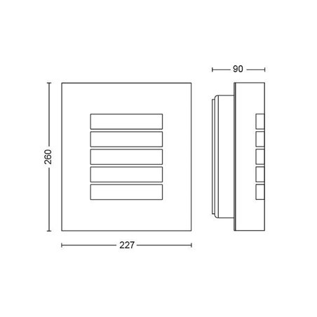 OSLO wall lantern inox 1x60W 230V