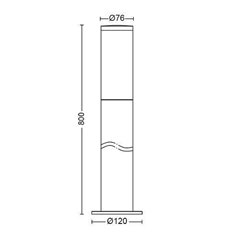 UTRECHT post inox 1x20W 230V