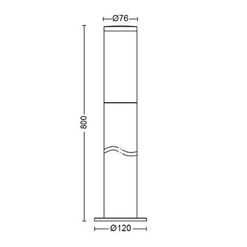 UTRECHT post inox 1x20W 230V