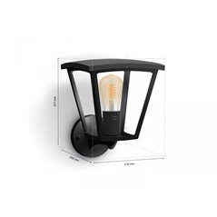 Inara Hue WA fil EU wall lantern black