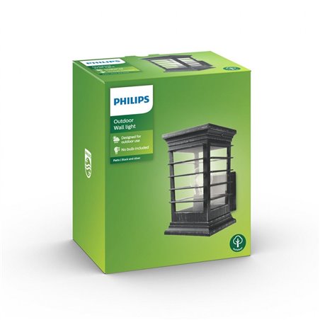 Patio wall lantern grey 1x60W 230V