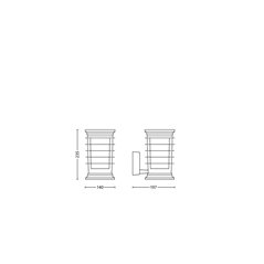 Patio wall lantern grey 1x60W 230V